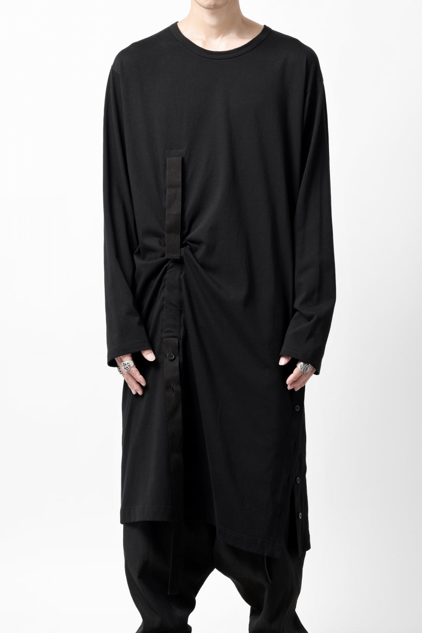 画像をギャラリービューアに読み込む, Y's BANG ON! No.170 TAPE AJUST DRAPE LONG TOPS / COMA 28G JERSEY (BLACK)