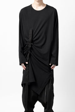 画像をギャラリービューアに読み込む, Y's BANG ON! No.170 TAPE AJUST DRAPE LONG TOPS / COMA 28G JERSEY (BLACK)