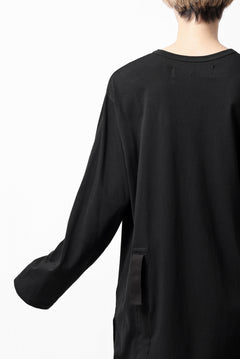 画像をギャラリービューアに読み込む, Y's BANG ON! No.170 TAPE AJUST DRAPE LONG TOPS / COMA 28G JERSEY (BLACK)