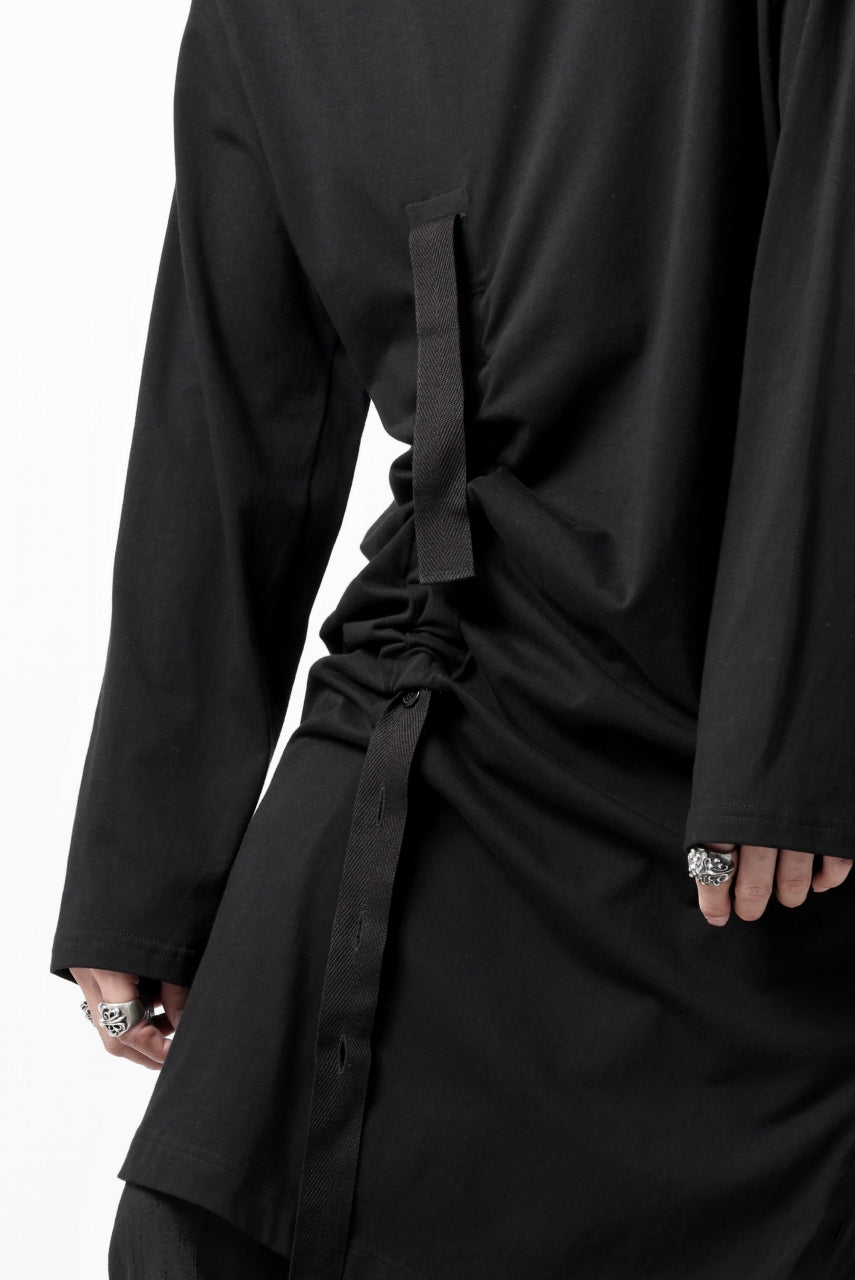 画像をギャラリービューアに読み込む, Y's BANG ON! No.170 TAPE AJUST DRAPE LONG TOPS / COMA 28G JERSEY (BLACK)