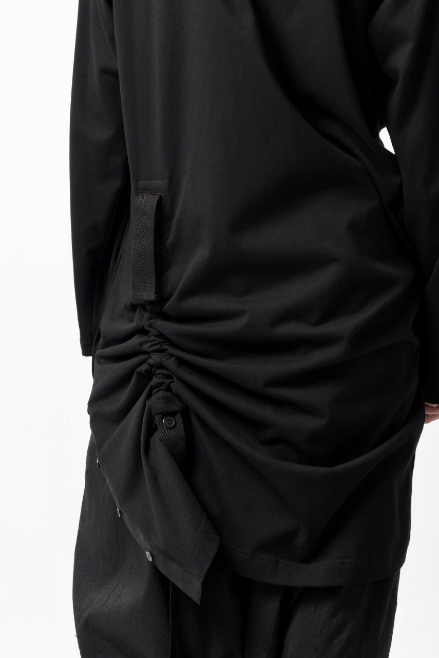 画像をギャラリービューアに読み込む, Y's BANG ON! No.170 TAPE AJUST DRAPE LONG TOPS / COMA 28G JERSEY (BLACK)