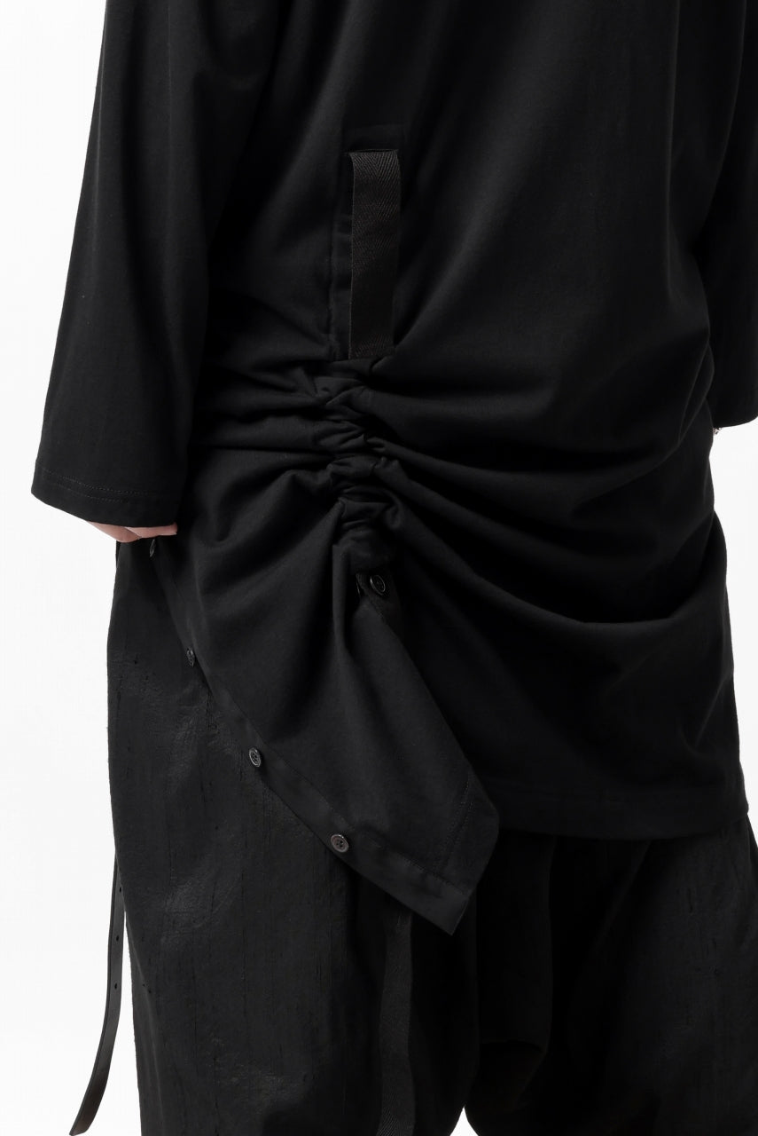画像をギャラリービューアに読み込む, Y's BANG ON! No.170 TAPE AJUST DRAPE LONG TOPS / COMA 28G JERSEY (BLACK)