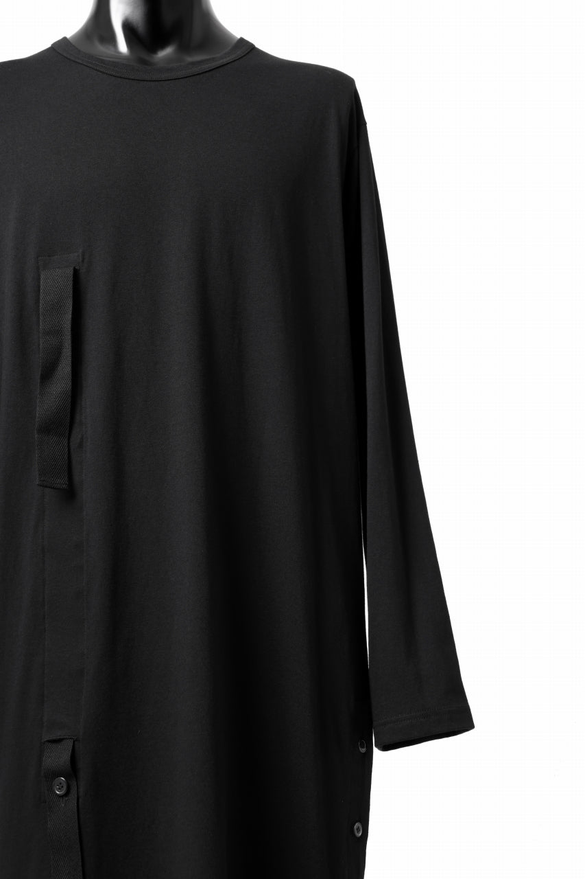 画像をギャラリービューアに読み込む, Y's BANG ON! No.170 TAPE AJUST DRAPE LONG TOPS / COMA 28G JERSEY (BLACK)