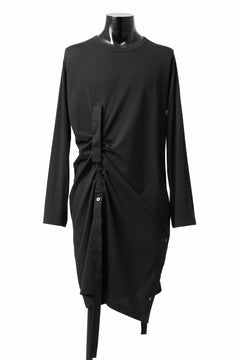 画像をギャラリービューアに読み込む, Y's BANG ON! No.170 TAPE AJUST DRAPE LONG TOPS / COMA 28G JERSEY (BLACK)