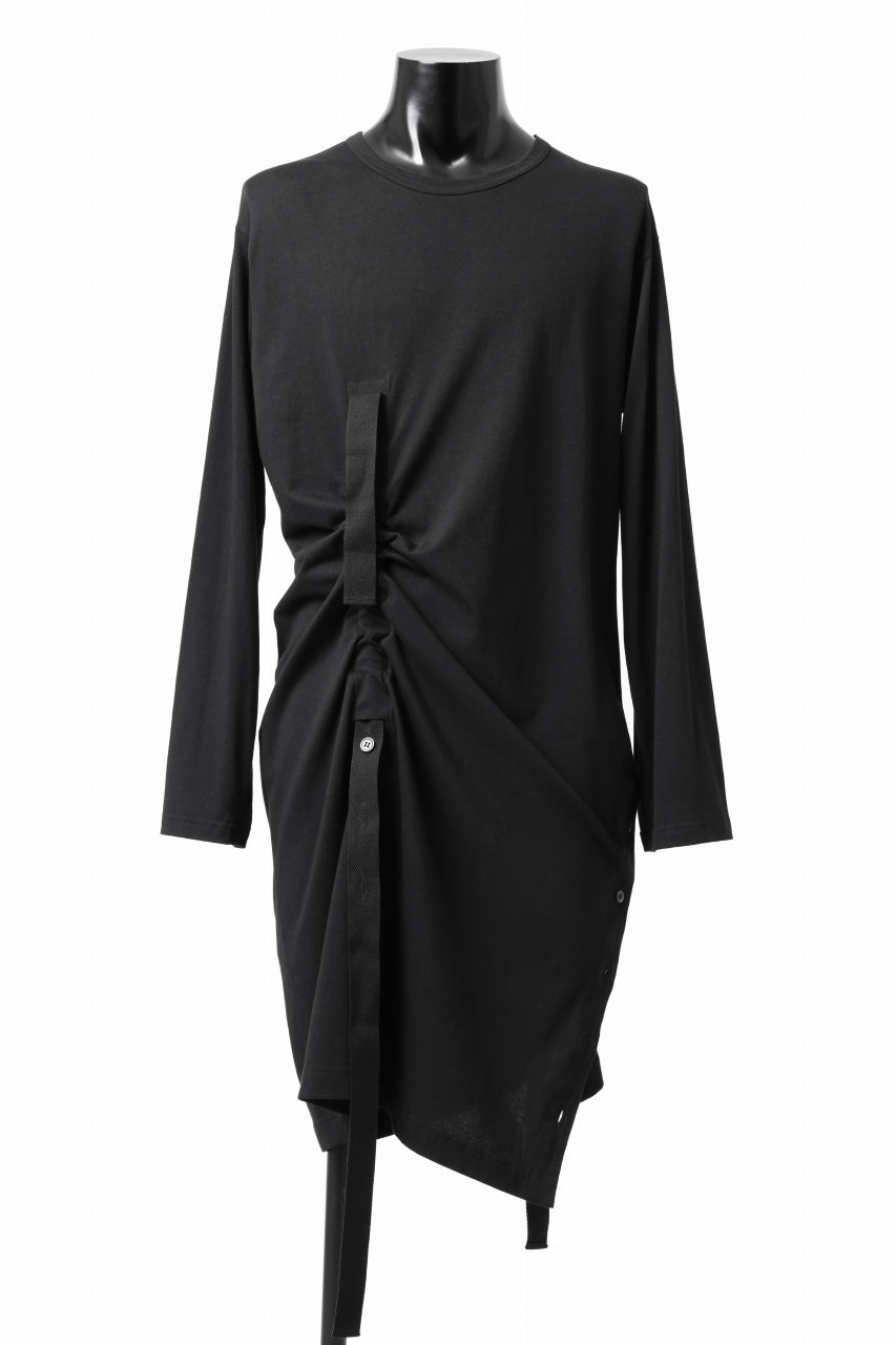 画像をギャラリービューアに読み込む, Y's BANG ON! No.170 TAPE AJUST DRAPE LONG TOPS / COMA 28G JERSEY (BLACK)
