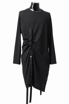 画像をギャラリービューアに読み込む, Y's BANG ON! No.170 TAPE AJUST DRAPE LONG TOPS / COMA 28G JERSEY (BLACK)