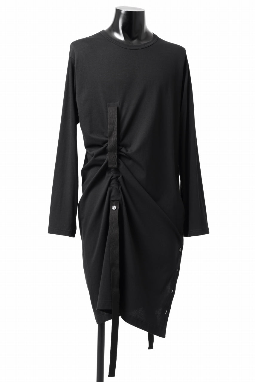 画像をギャラリービューアに読み込む, Y's BANG ON! No.170 TAPE AJUST DRAPE LONG TOPS / COMA 28G JERSEY (BLACK)