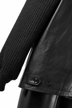画像をギャラリービューアに読み込む, Y's BANG ON! No.180 COW LEATHER + TWEED BACK TACK BLOUSON (BLACK)