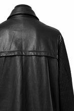 画像をギャラリービューアに読み込む, Y's BANG ON! No.180 COW LEATHER + TWEED BACK TACK BLOUSON (BLACK)
