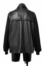 画像をギャラリービューアに読み込む, Y's BANG ON! No.180 COW LEATHER + TWEED BACK TACK BLOUSON (BLACK)