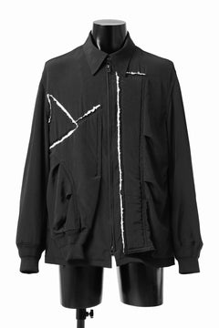 画像をギャラリービューアに読み込む, Y's BANG ON! No.193 CREPE DE CHINE PATCHED BLOUSON (BLACK)