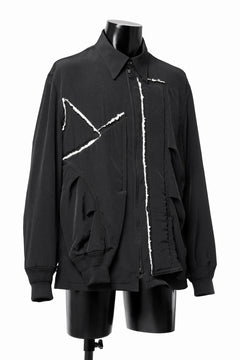 画像をギャラリービューアに読み込む, Y's BANG ON! No.193 CREPE DE CHINE PATCHED BLOUSON (BLACK)