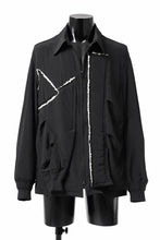 画像をギャラリービューアに読み込む, Y's BANG ON! No.193 CREPE DE CHINE PATCHED BLOUSON (BLACK)