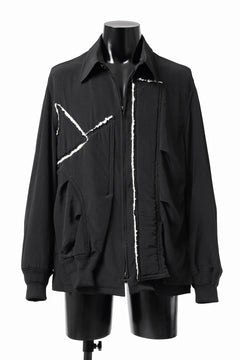 画像をギャラリービューアに読み込む, Y's BANG ON! No.193 CREPE DE CHINE PATCHED BLOUSON (BLACK)