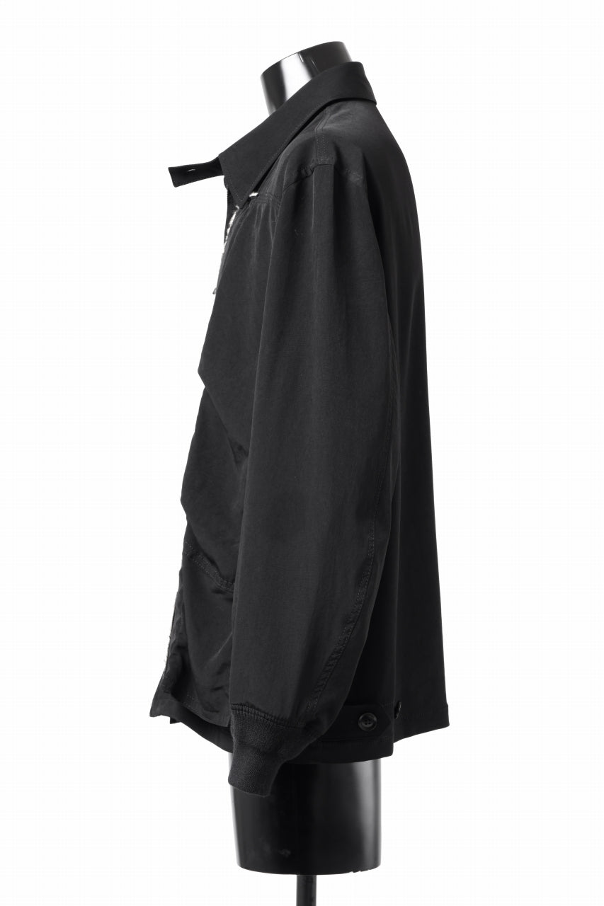 画像をギャラリービューアに読み込む, Y's BANG ON! No.193 CREPE DE CHINE PATCHED BLOUSON (BLACK)