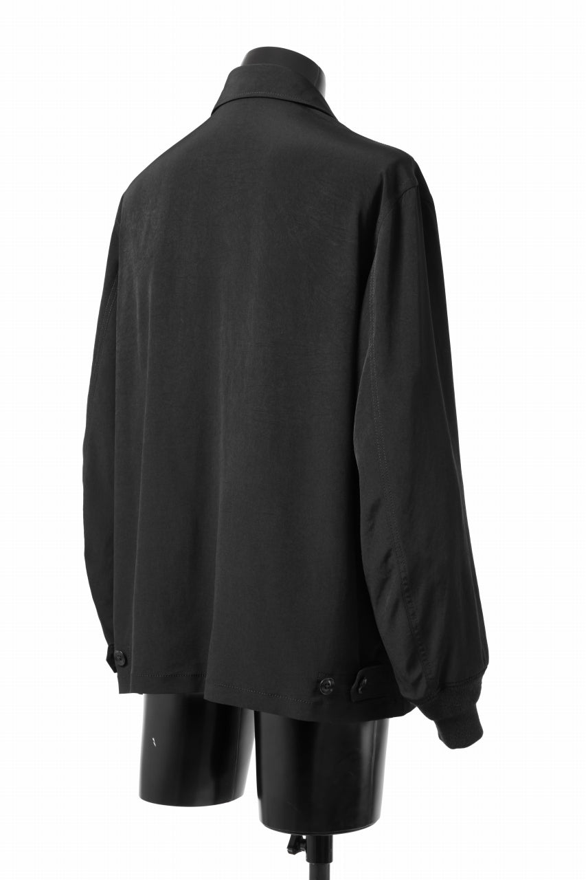 画像をギャラリービューアに読み込む, Y's BANG ON! No.193 CREPE DE CHINE PATCHED BLOUSON (BLACK)