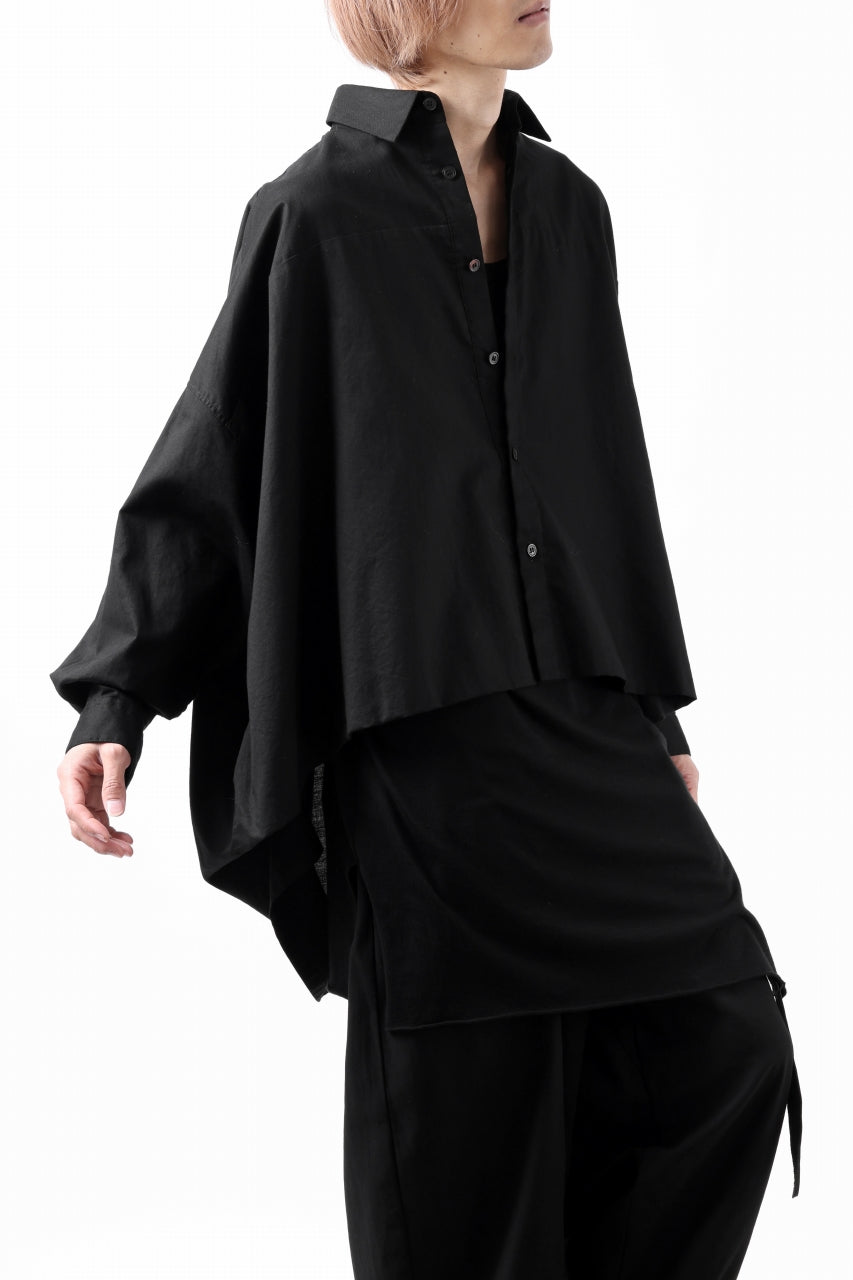 画像をギャラリービューアに読み込む, Y's VOLUMETRIC BLOUSON SHIRT (BLACK)