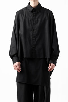 画像をギャラリービューアに読み込む, Y's VOLUMETRIC BLOUSON SHIRT (BLACK)