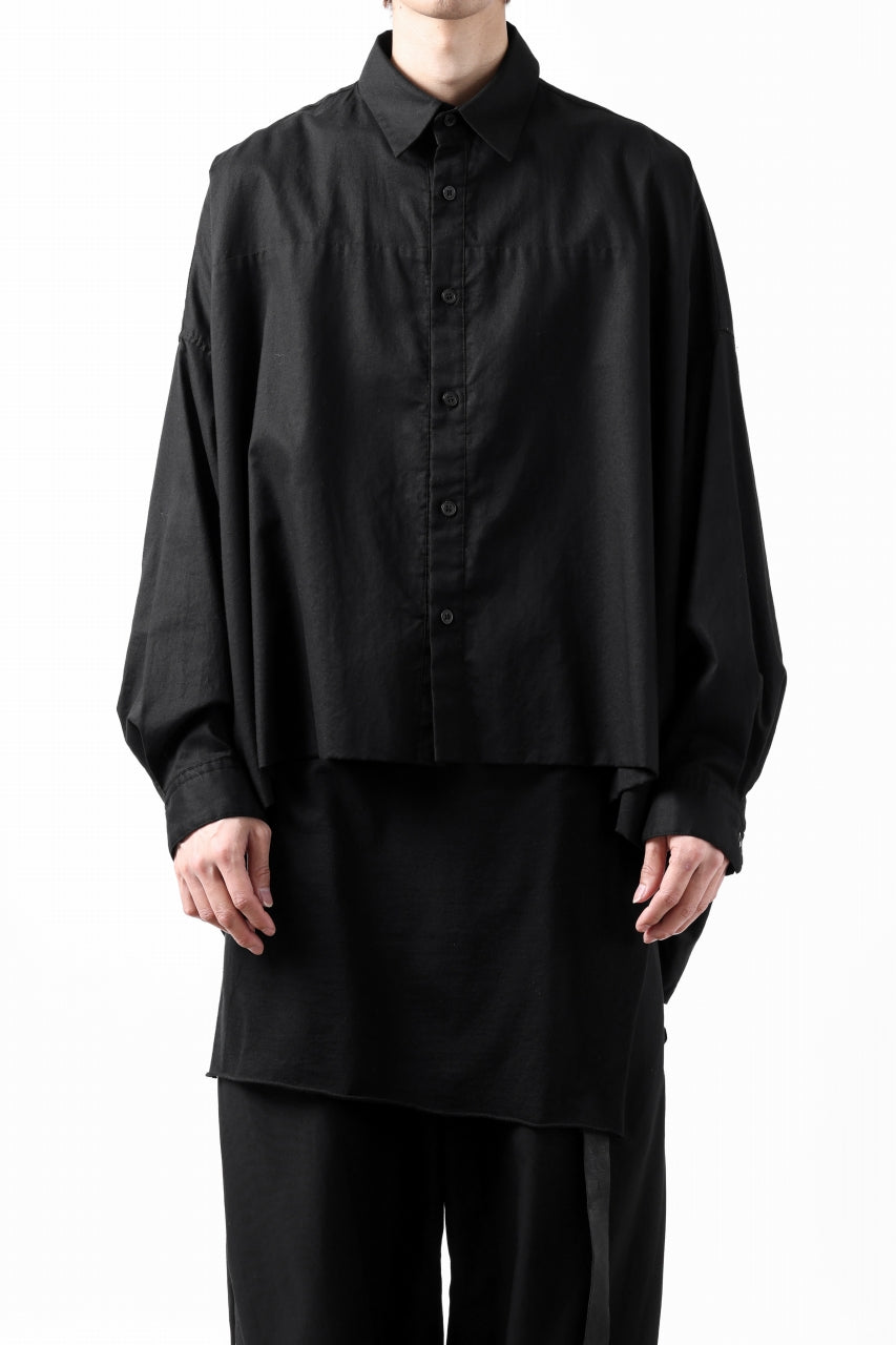 画像をギャラリービューアに読み込む, Y's VOLUMETRIC BLOUSON SHIRT (BLACK)