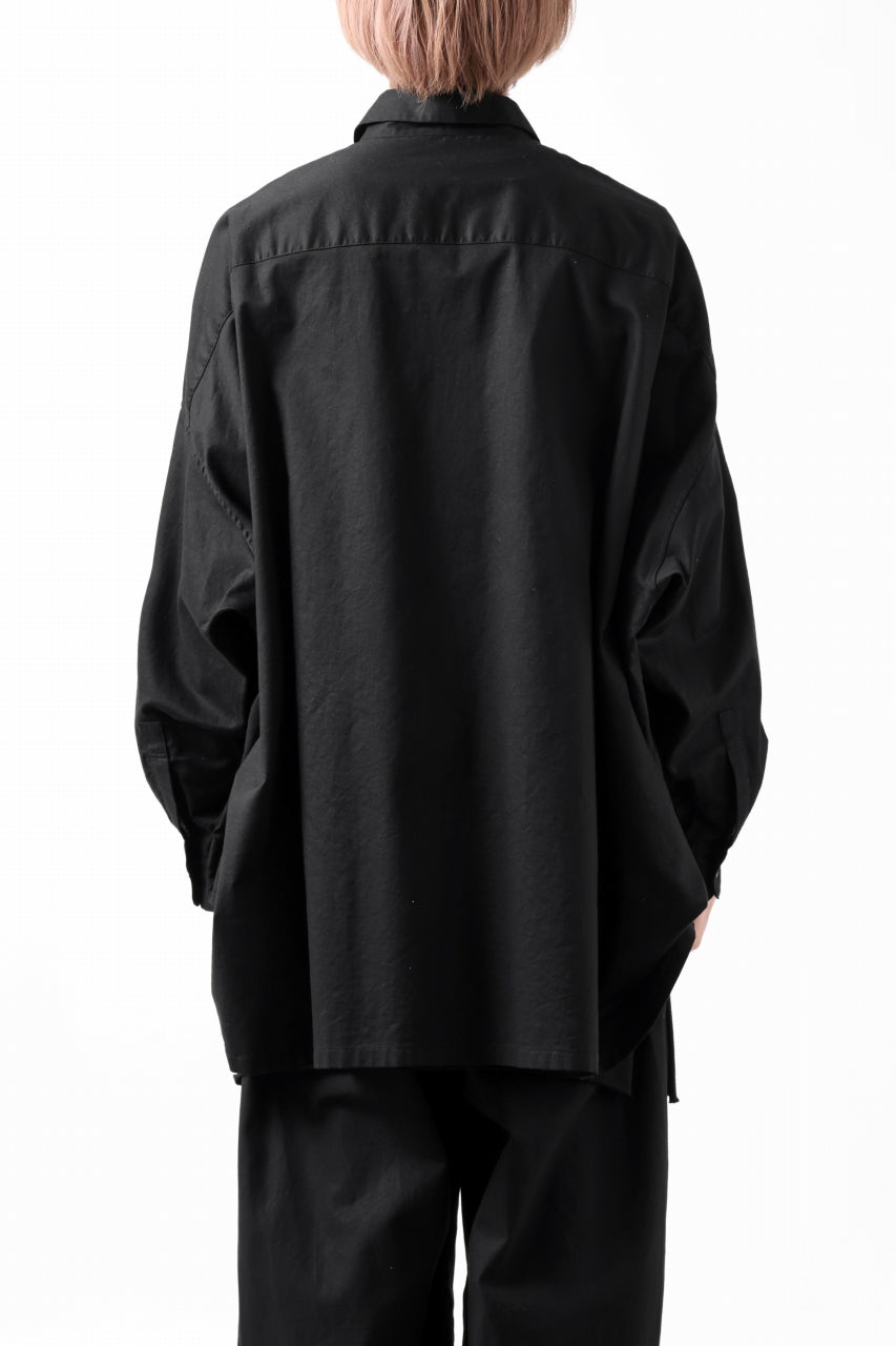画像をギャラリービューアに読み込む, Y's VOLUMETRIC BLOUSON SHIRT (BLACK)
