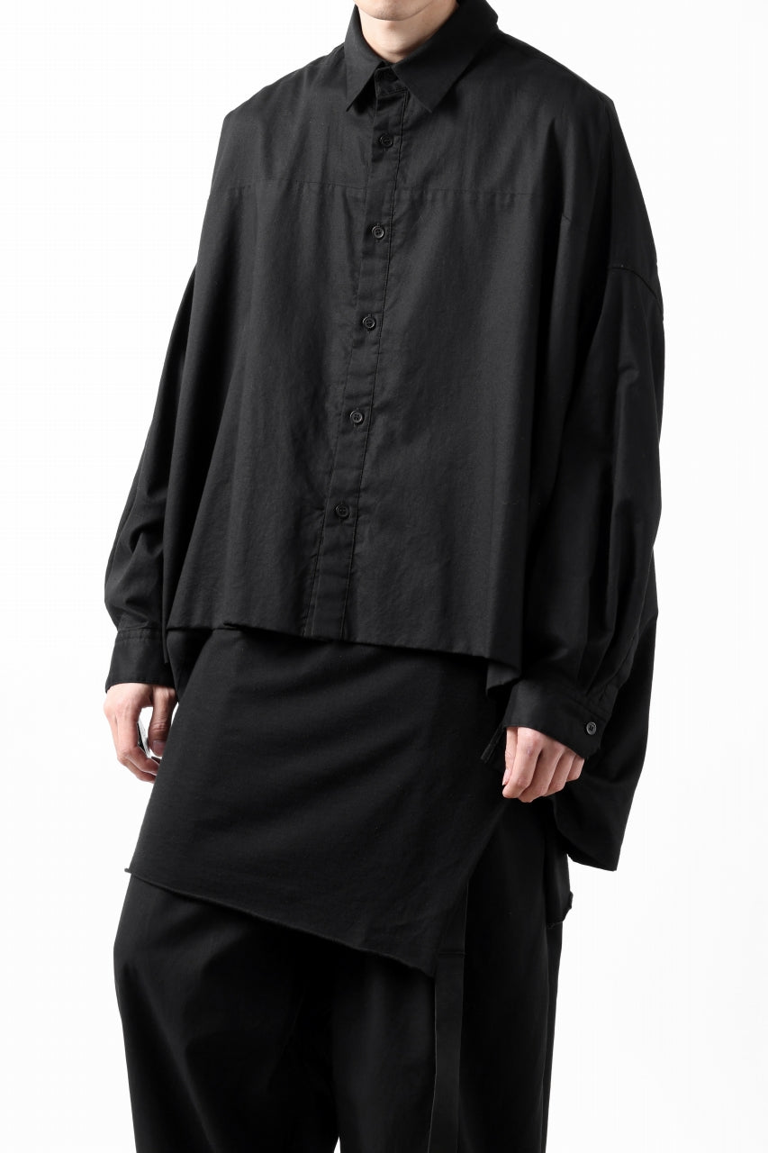 画像をギャラリービューアに読み込む, Y's VOLUMETRIC BLOUSON SHIRT (BLACK)