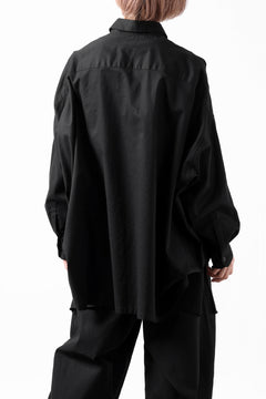 画像をギャラリービューアに読み込む, Y's VOLUMETRIC BLOUSON SHIRT (BLACK)
