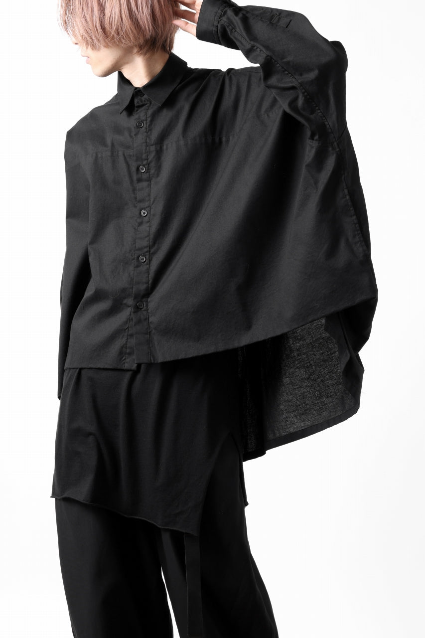 画像をギャラリービューアに読み込む, Y's VOLUMETRIC BLOUSON SHIRT (BLACK)
