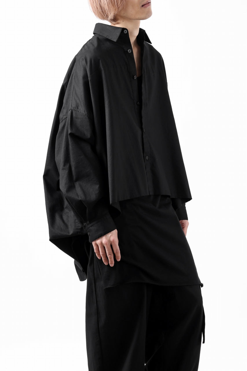 画像をギャラリービューアに読み込む, Y's VOLUMETRIC BLOUSON SHIRT (BLACK)