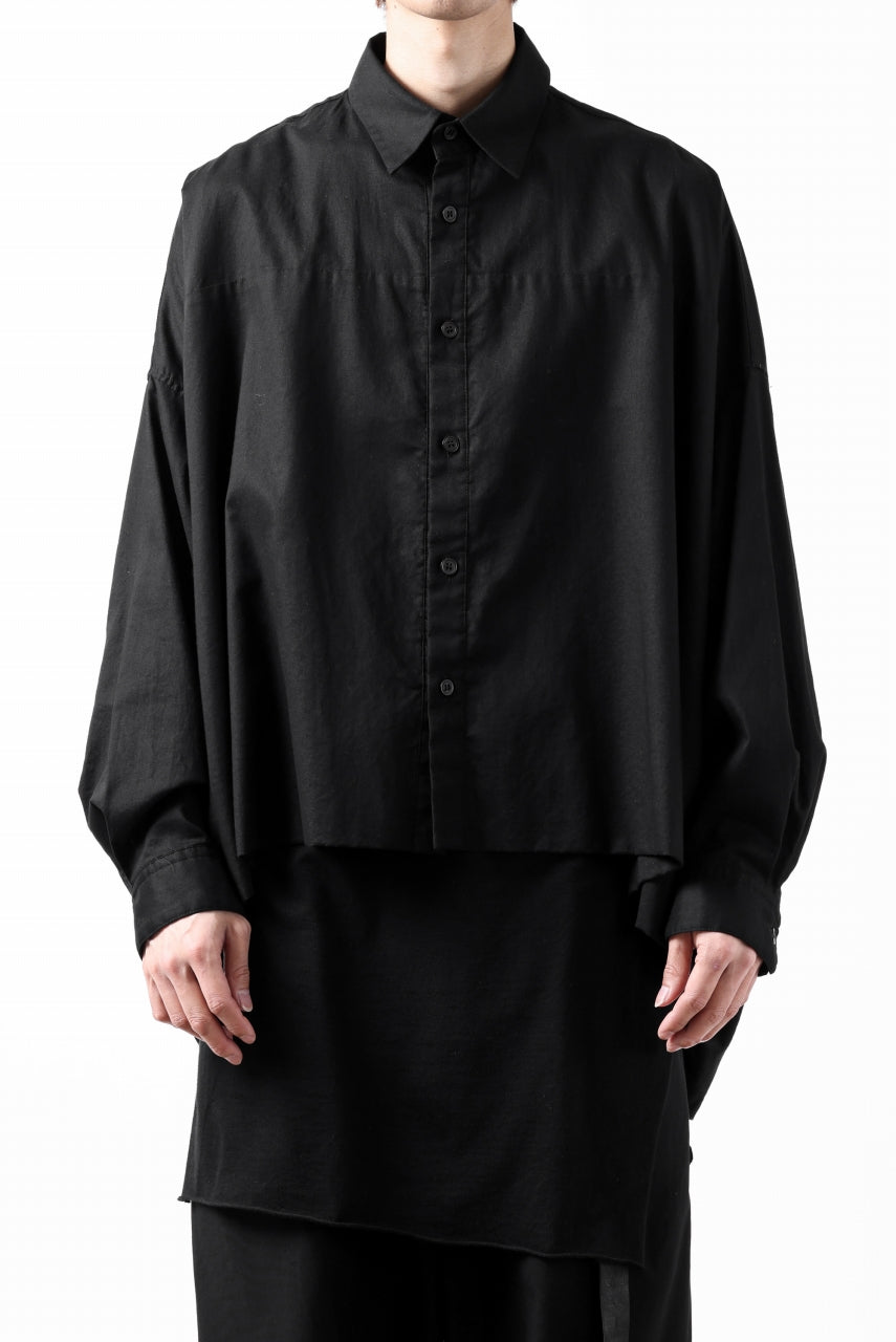 画像をギャラリービューアに読み込む, Y's VOLUMETRIC BLOUSON SHIRT (BLACK)