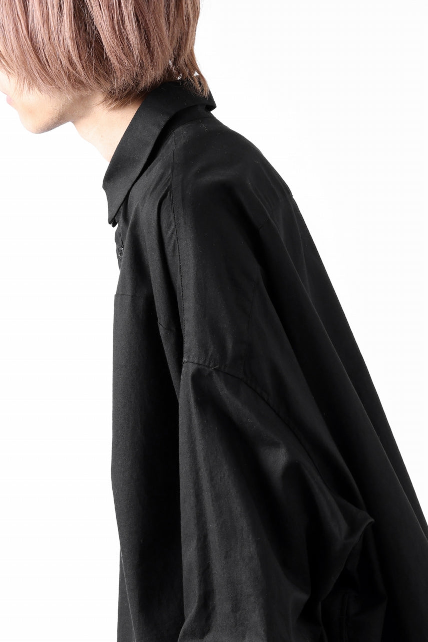画像をギャラリービューアに読み込む, Y's VOLUMETRIC BLOUSON SHIRT (BLACK)