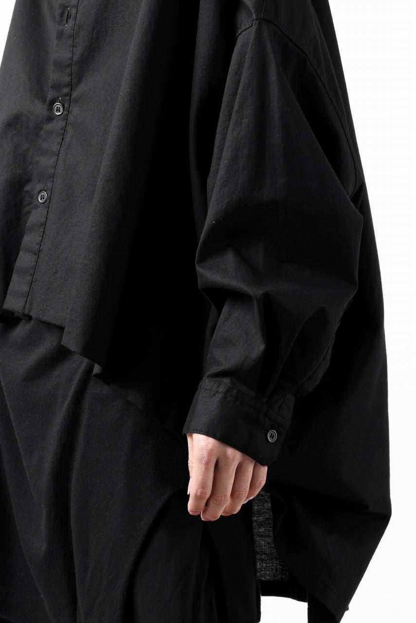 画像をギャラリービューアに読み込む, Y's VOLUMETRIC BLOUSON SHIRT (BLACK)