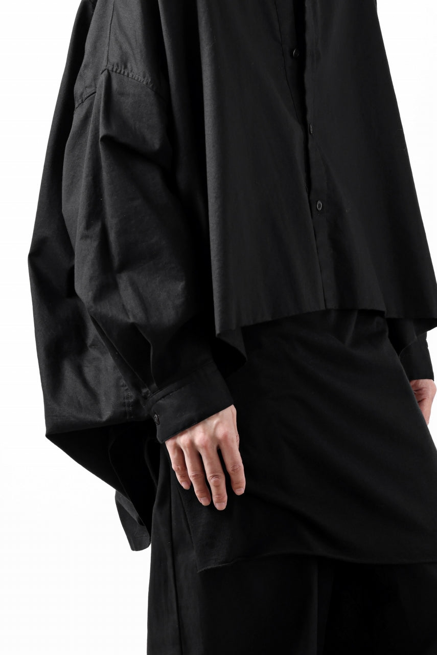 画像をギャラリービューアに読み込む, Y's VOLUMETRIC BLOUSON SHIRT (BLACK)