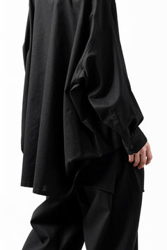 画像をギャラリービューアに読み込む, Y's VOLUMETRIC BLOUSON SHIRT (BLACK)
