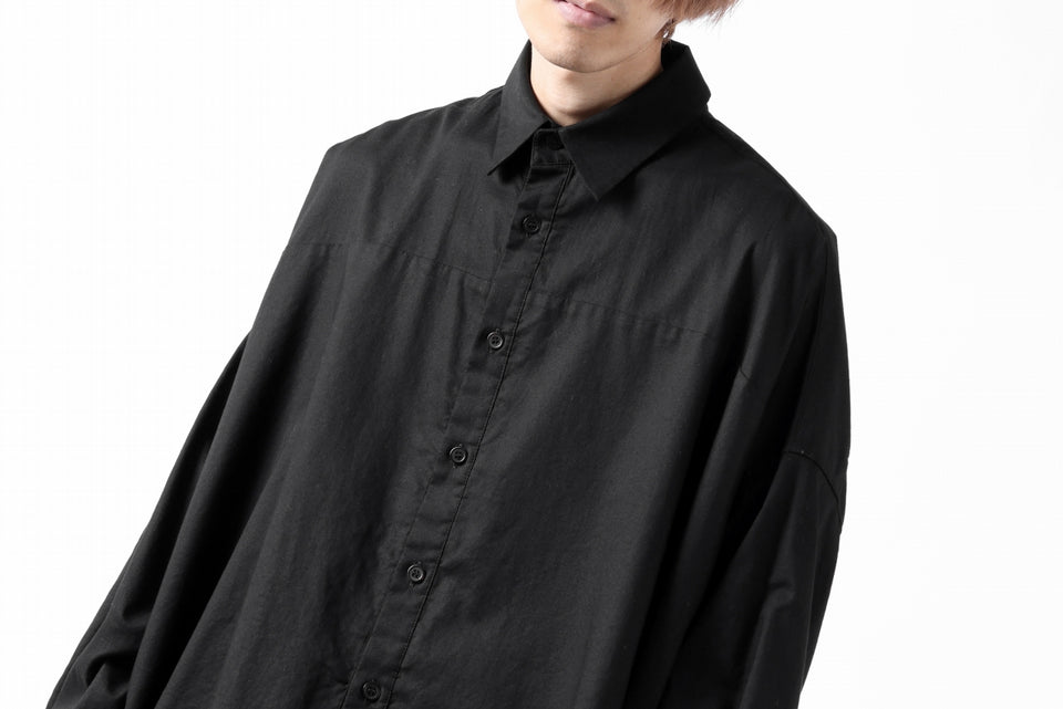画像をギャラリービューアに読み込む, Y's VOLUMETRIC BLOUSON SHIRT (BLACK)