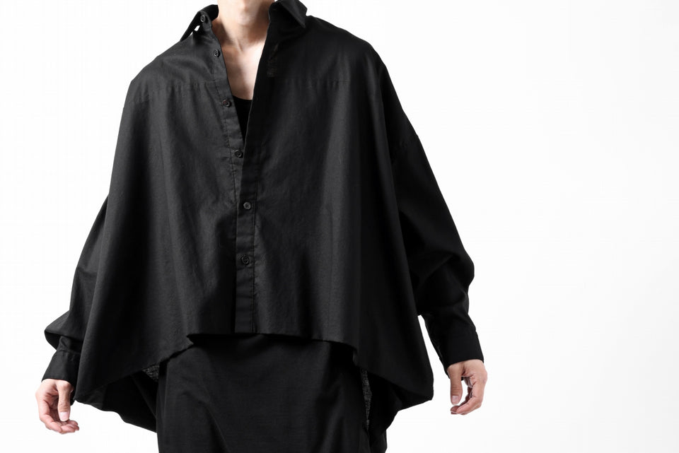 画像をギャラリービューアに読み込む, Y's VOLUMETRIC BLOUSON SHIRT (BLACK)