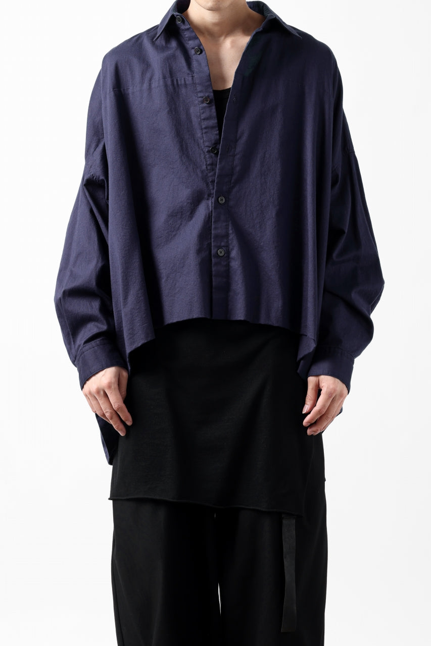 画像をギャラリービューアに読み込む, Y's VOLUMETRIC BLOUSON SHIRT (NAVY)