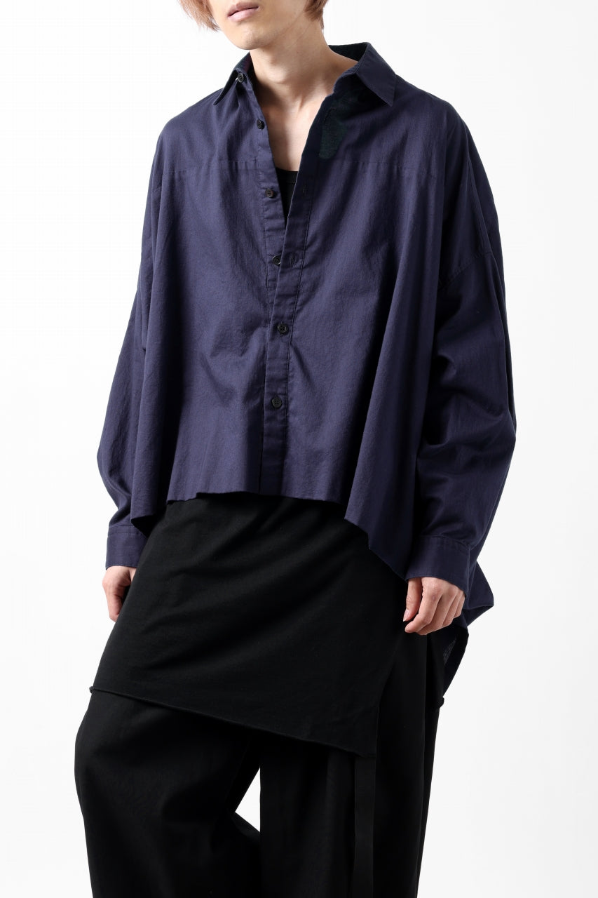 画像をギャラリービューアに読み込む, Y's VOLUMETRIC BLOUSON SHIRT (NAVY)