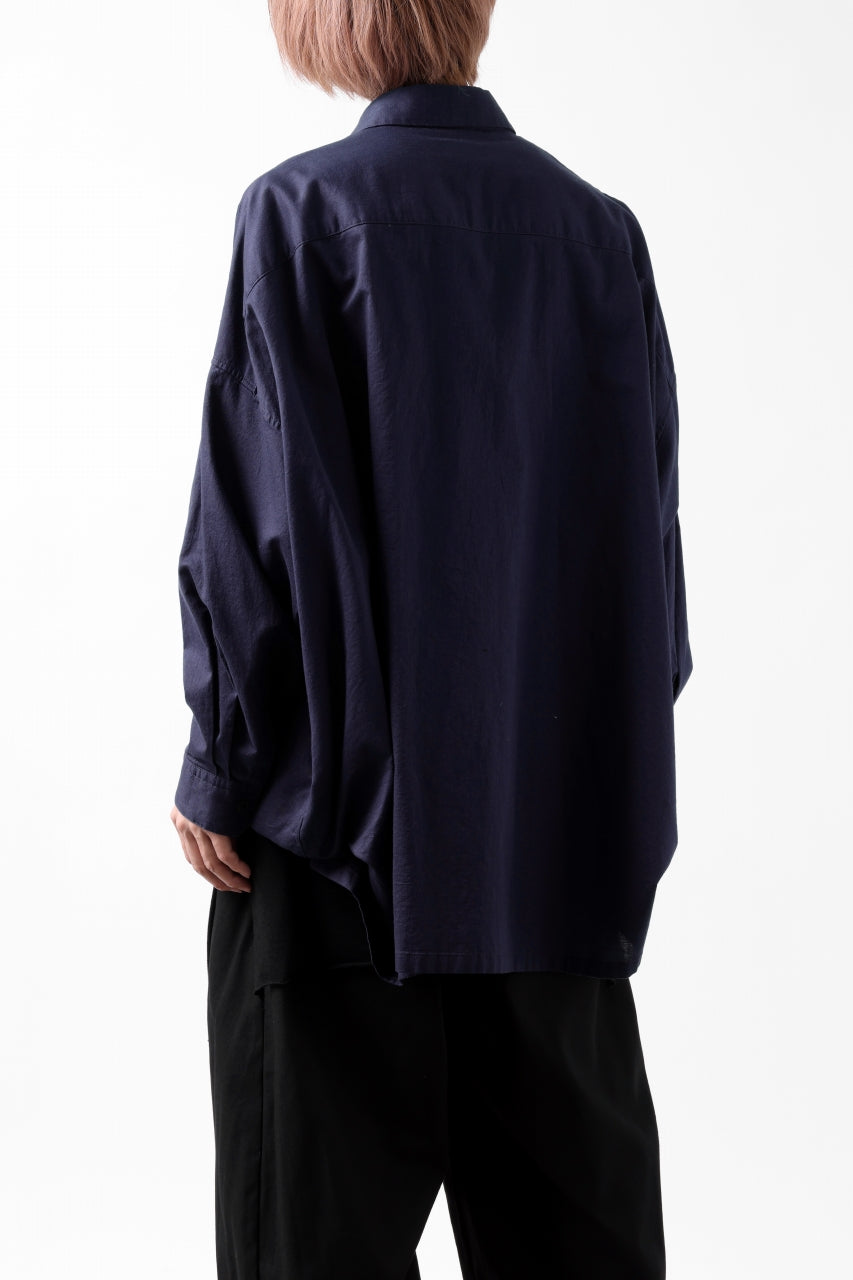 画像をギャラリービューアに読み込む, Y's VOLUMETRIC BLOUSON SHIRT (NAVY)