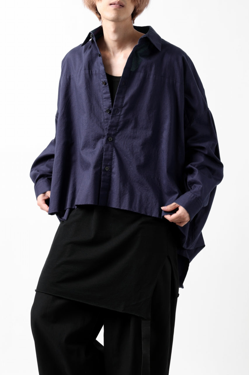 画像をギャラリービューアに読み込む, Y's VOLUMETRIC BLOUSON SHIRT (NAVY)