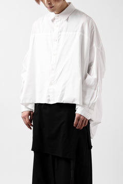 画像をギャラリービューアに読み込む, Y's VOLUMETRIC BLOUSON SHIRT (WHITE)