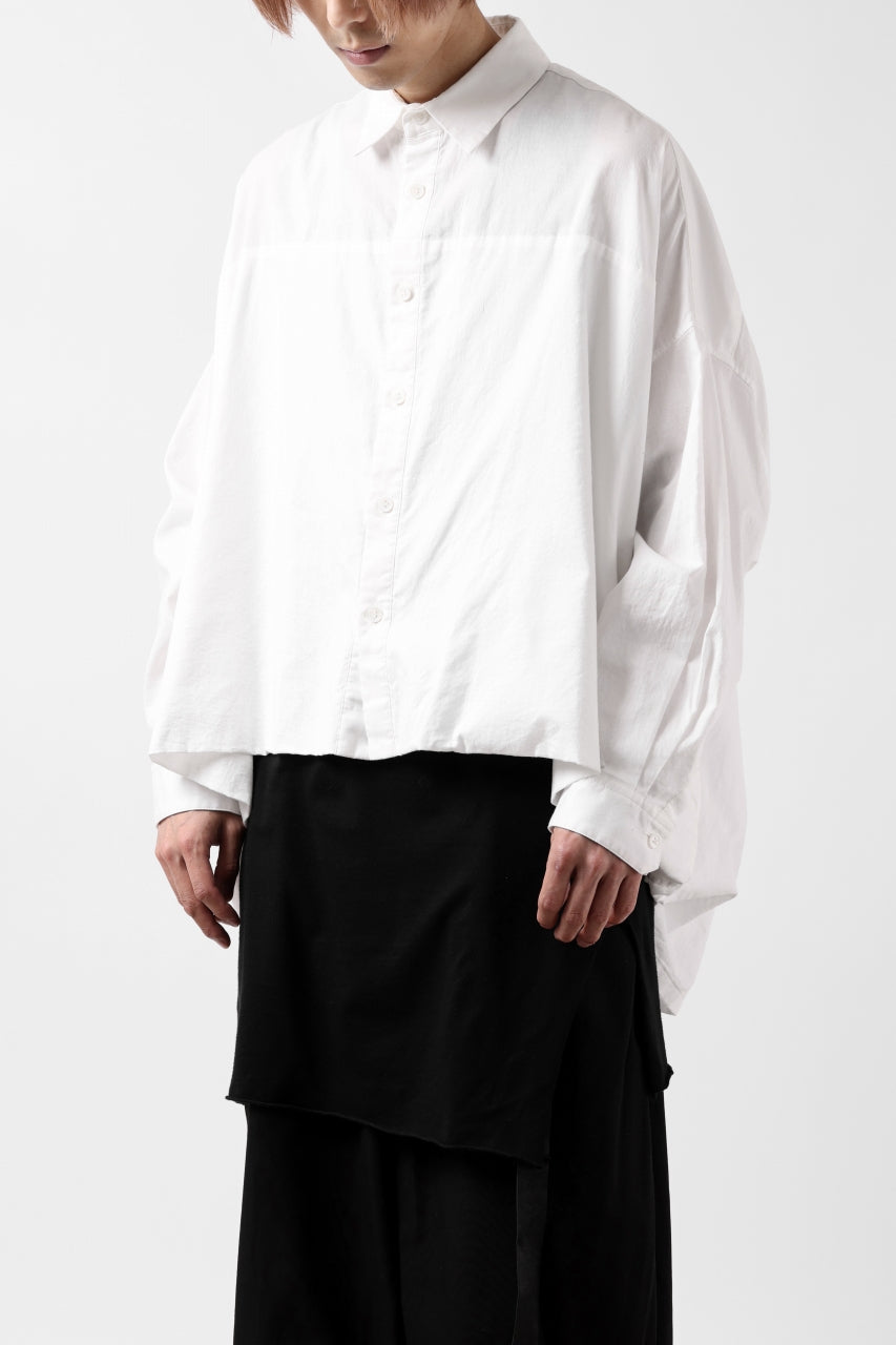 画像をギャラリービューアに読み込む, Y's VOLUMETRIC BLOUSON SHIRT (WHITE)