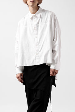 画像をギャラリービューアに読み込む, Y's VOLUMETRIC BLOUSON SHIRT (WHITE)