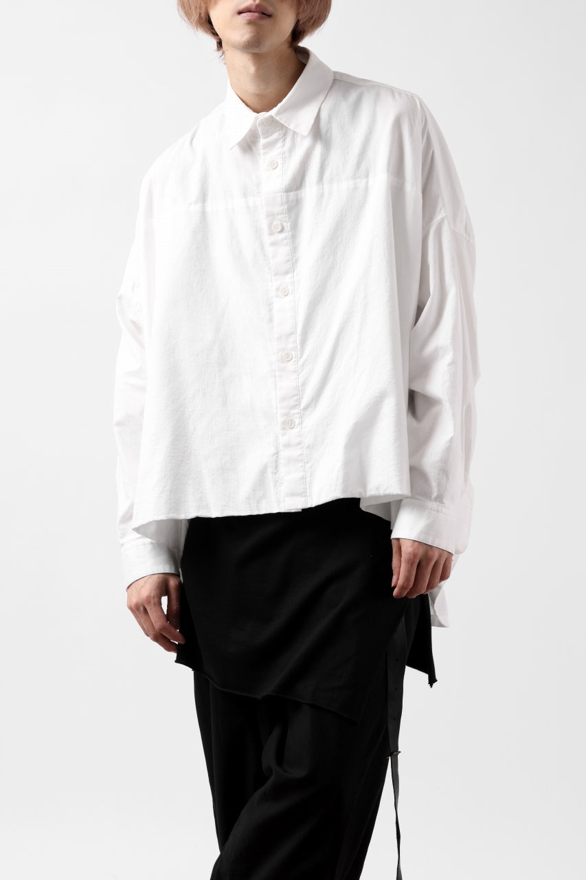 画像をギャラリービューアに読み込む, Y's VOLUMETRIC BLOUSON SHIRT (WHITE)