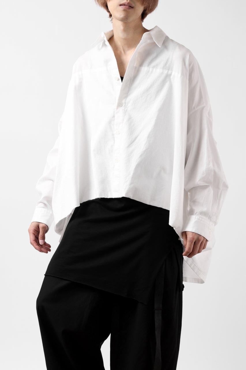 画像をギャラリービューアに読み込む, Y's VOLUMETRIC BLOUSON SHIRT (WHITE)