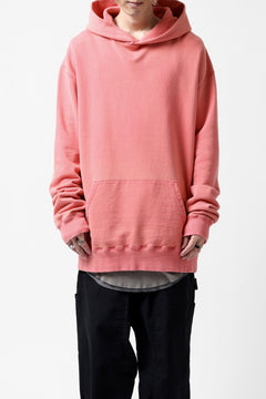 画像をギャラリービューアに読み込む, Y's REGULAR FIT LOGO SWEATER HOODIE - used finish (PINK)