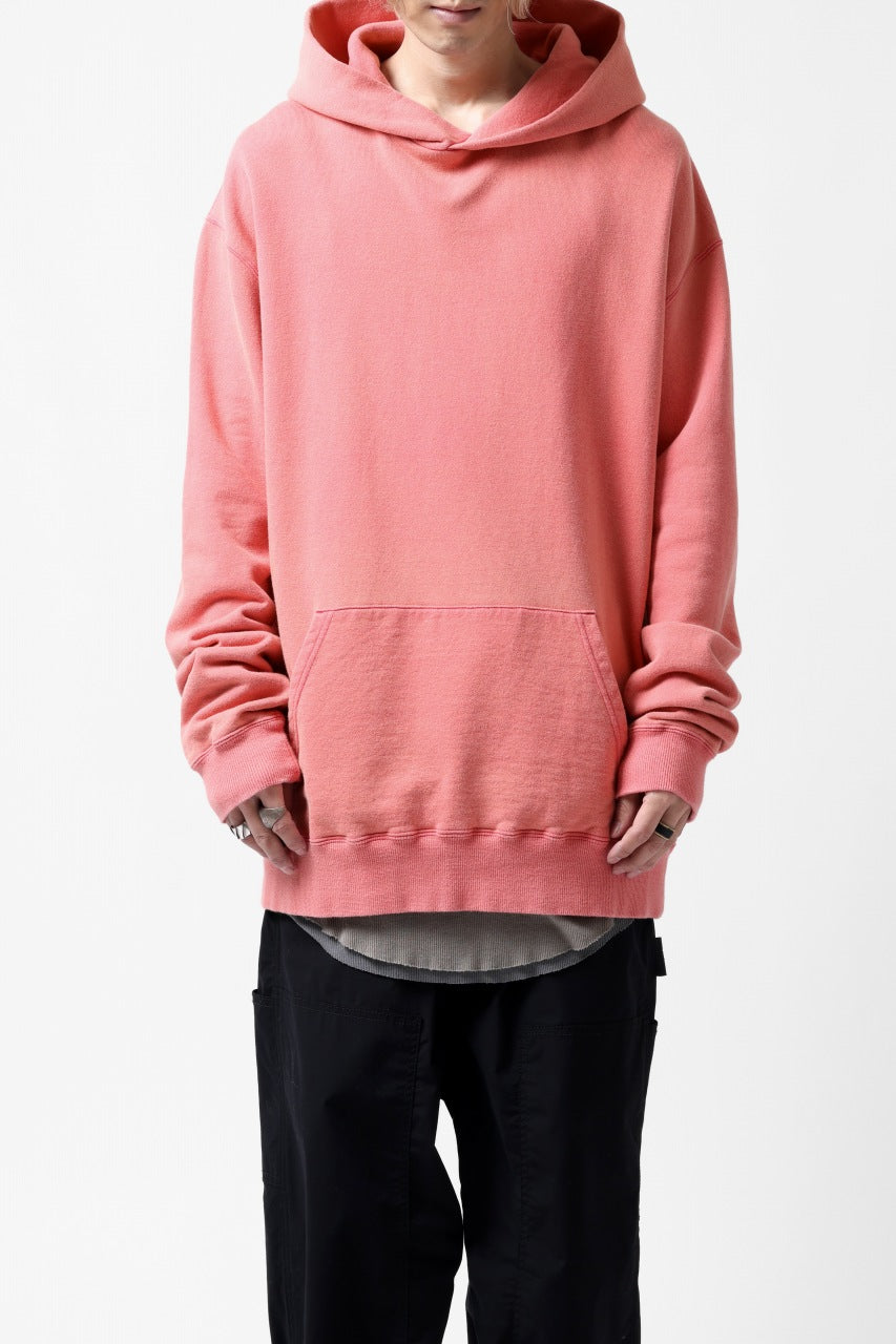 画像をギャラリービューアに読み込む, Y's REGULAR FIT LOGO SWEATER HOODIE - used finish (PINK)