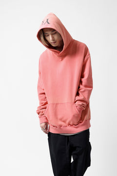 画像をギャラリービューアに読み込む, Y's REGULAR FIT LOGO SWEATER HOODIE - used finish (PINK)