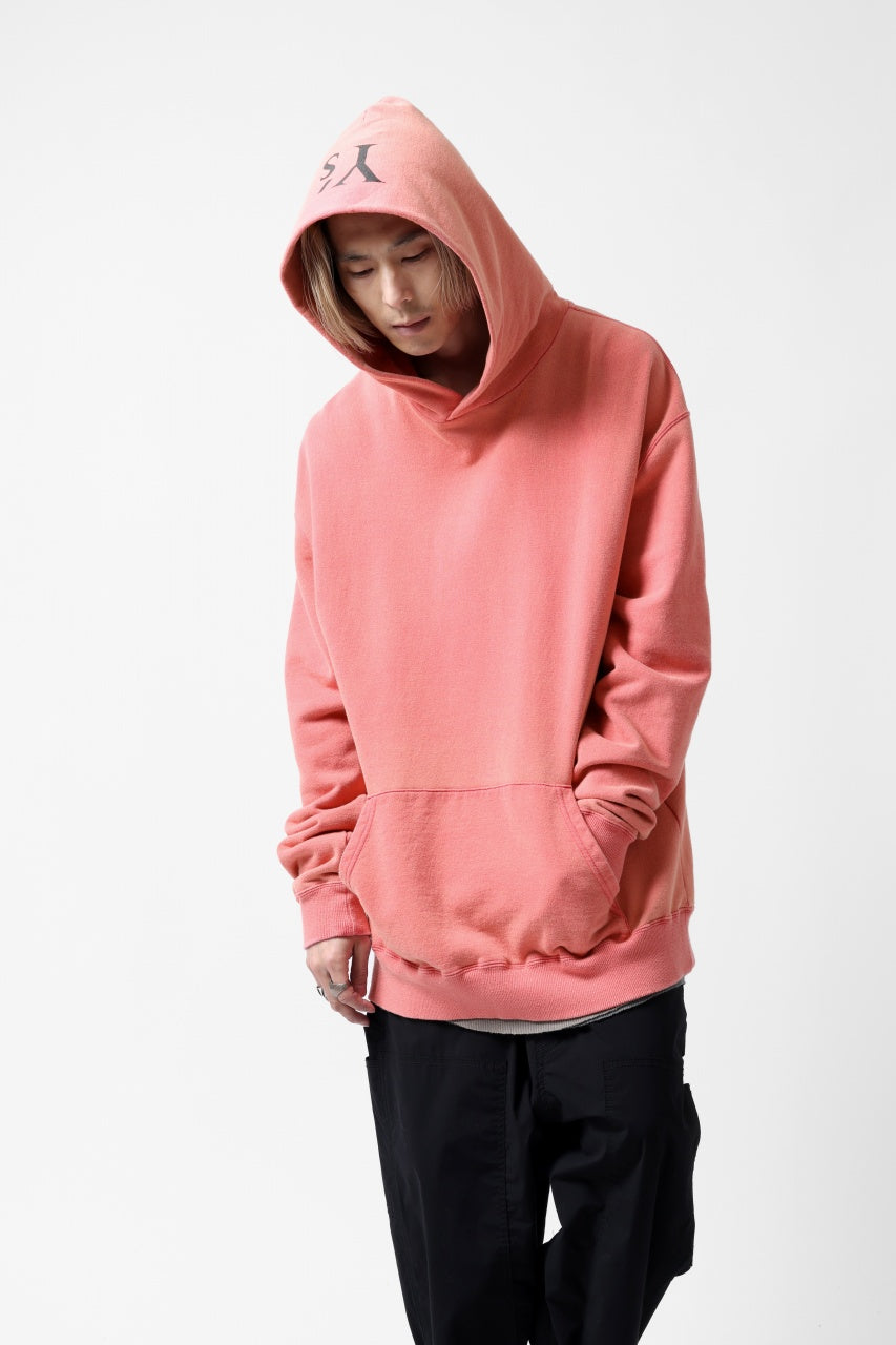 画像をギャラリービューアに読み込む, Y's REGULAR FIT LOGO SWEATER HOODIE - used finish (PINK)