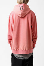 画像をギャラリービューアに読み込む, Y's REGULAR FIT LOGO SWEATER HOODIE - used finish (PINK)