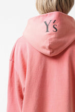 画像をギャラリービューアに読み込む, Y's REGULAR FIT LOGO SWEATER HOODIE - used finish (PINK)